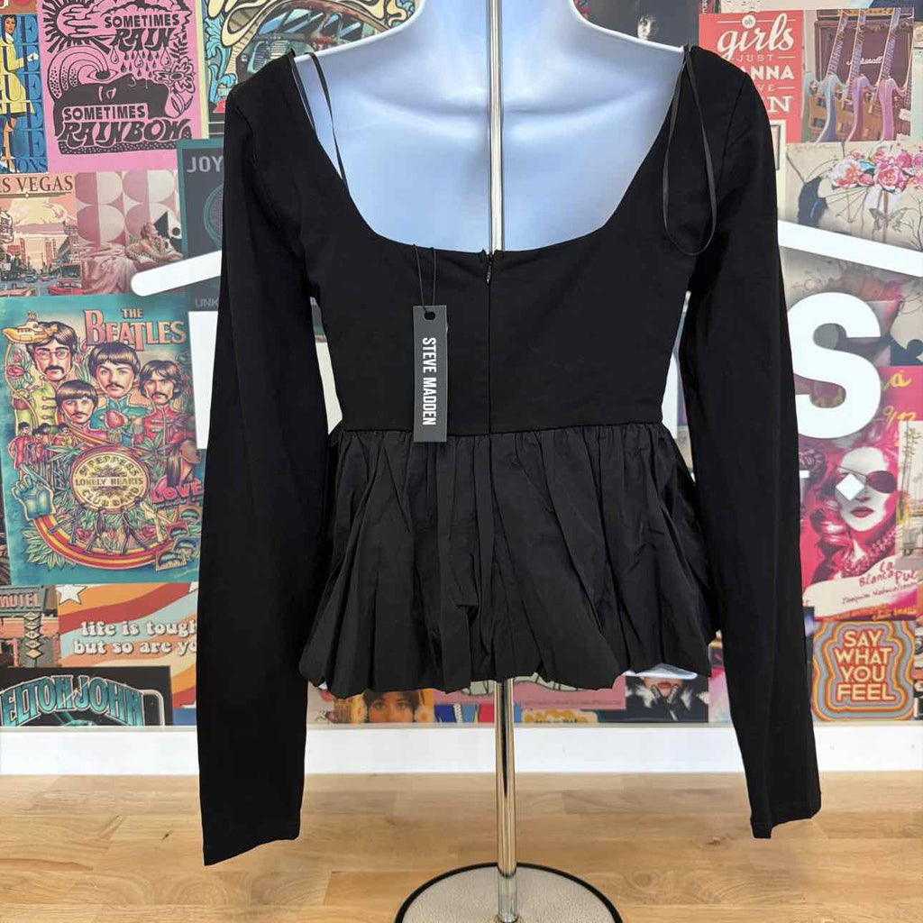 Steve Madden Size XS Avielle Top Black