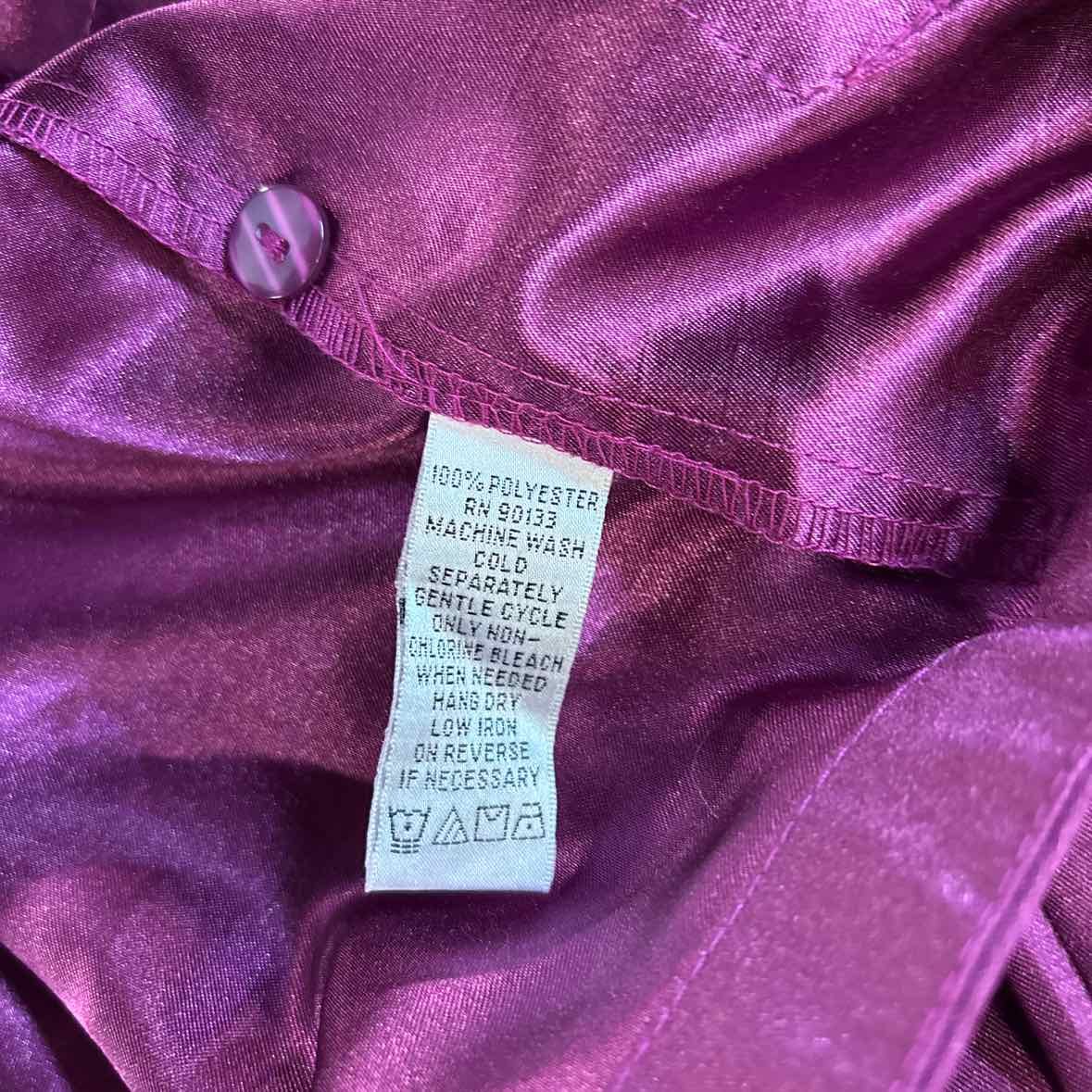 Joan Rivers Size M Raspberry Blouse LS