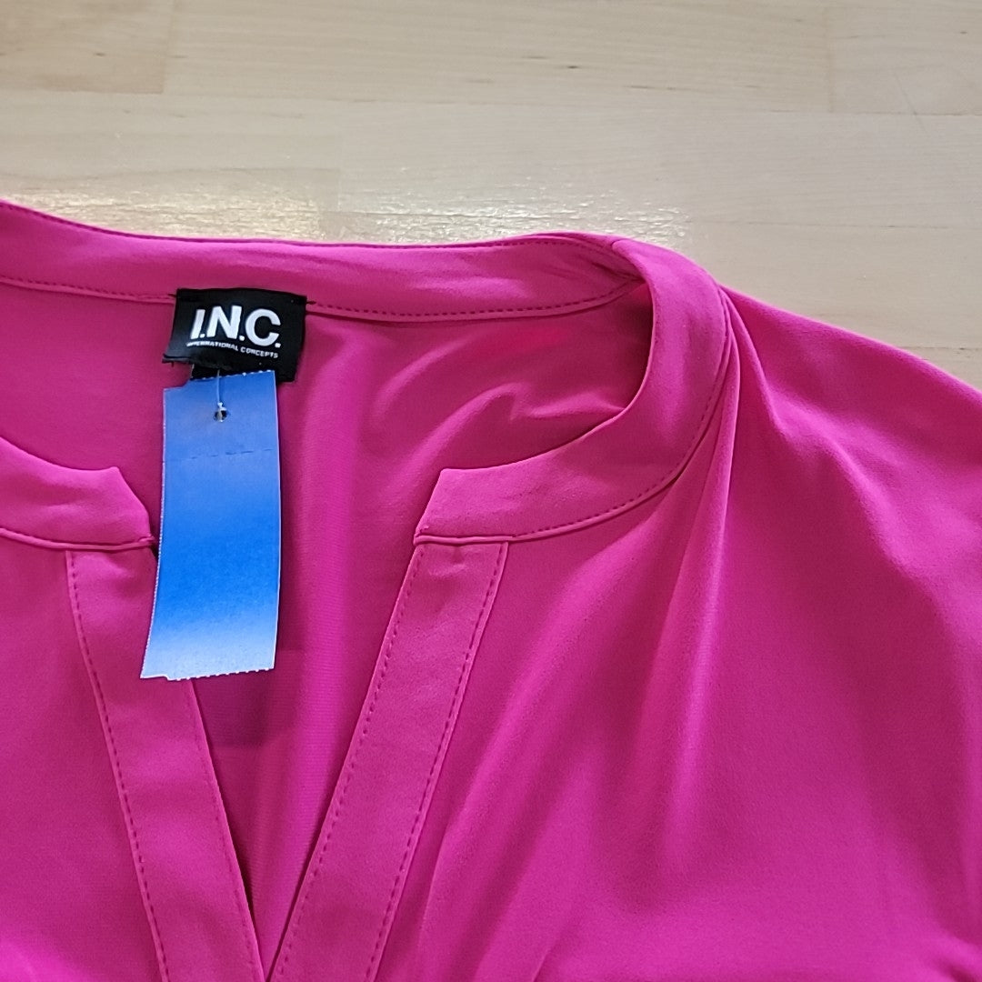 INC Size M Pink Long Sleeve
