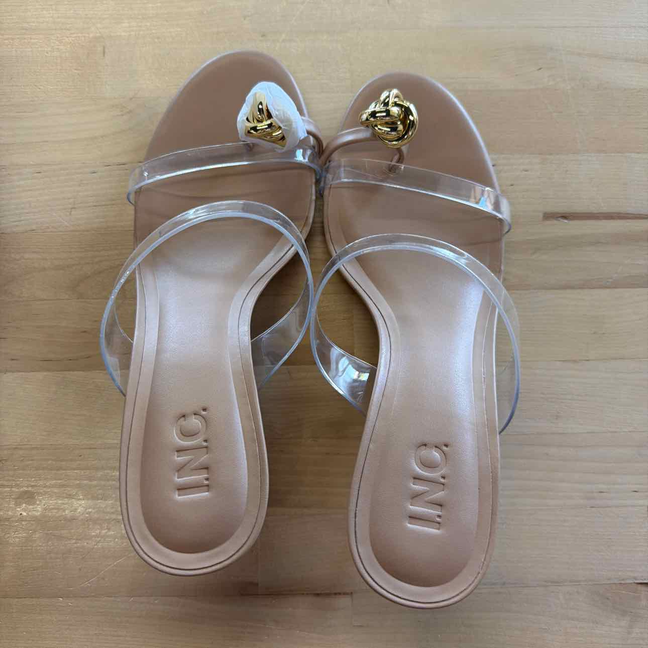 I.n.c. International Concepts Women's Brisa Embellished Vinyl Dress Sandals, Exc