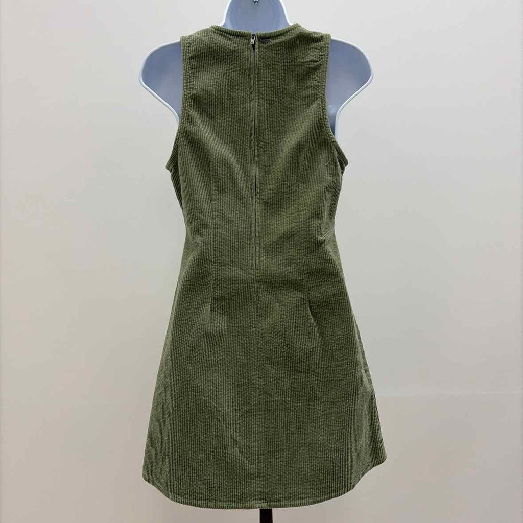 O'Neil Size XS Poppy Sleeveless Corduroy Mini Dress - Oil Green