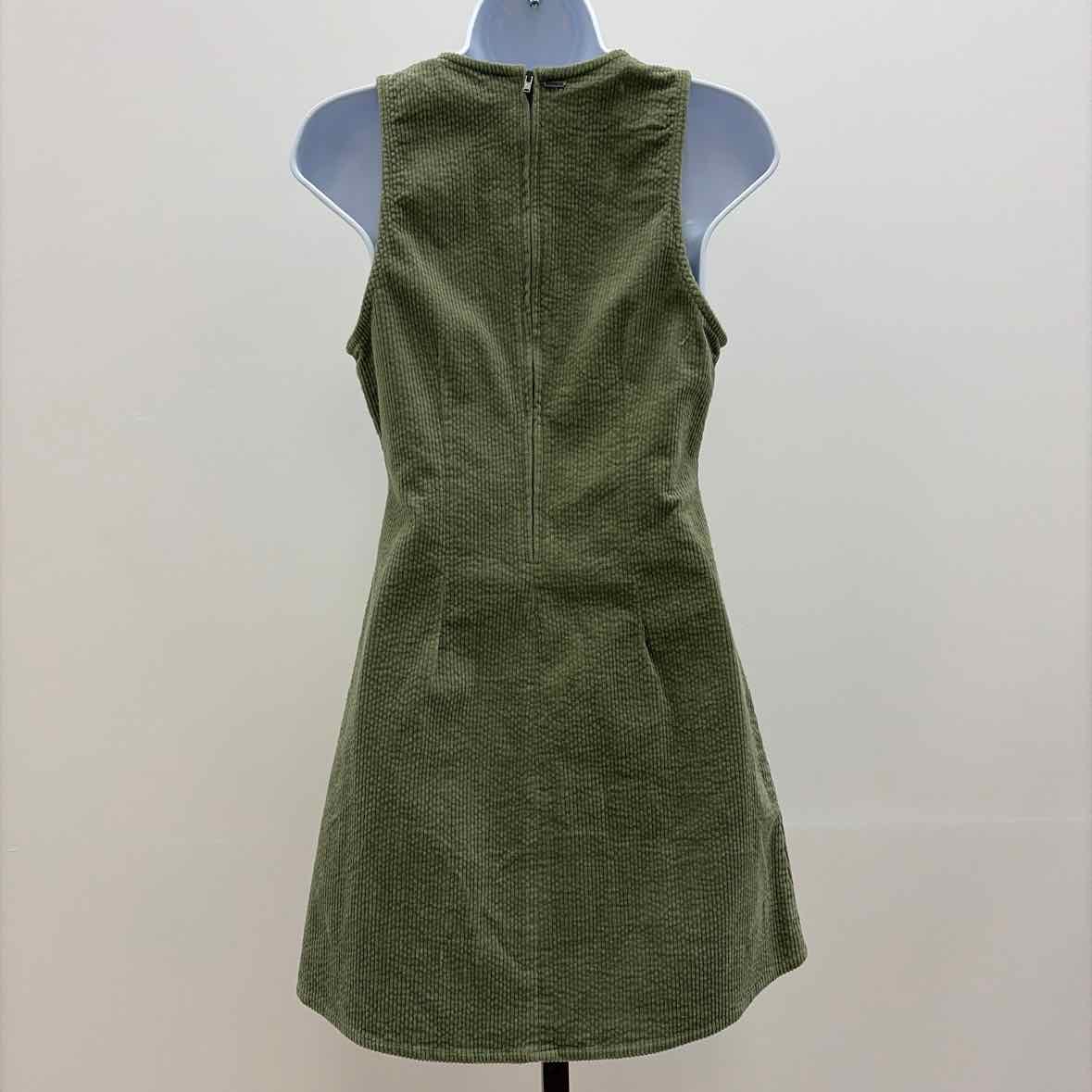 O'Neil Size XS Poppy Sleeveless Corduroy Mini Dress - Oil Green