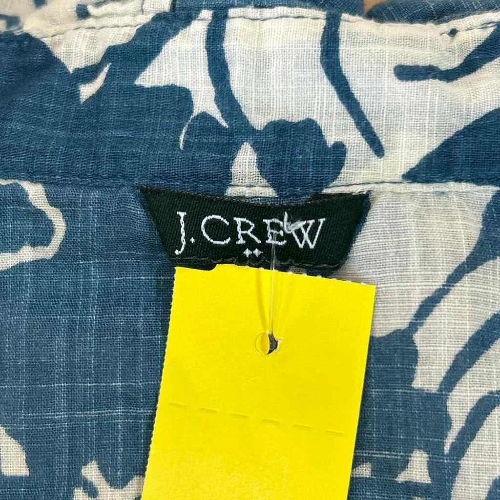 J Crew Size S/M Blue White Preloved Blouse LS