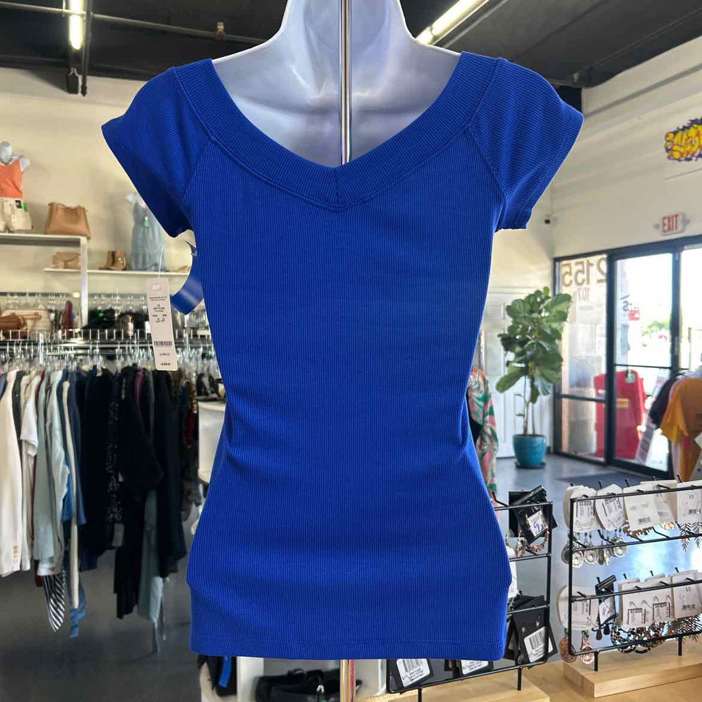 Bebe Size S Blue New T-Shirt SS