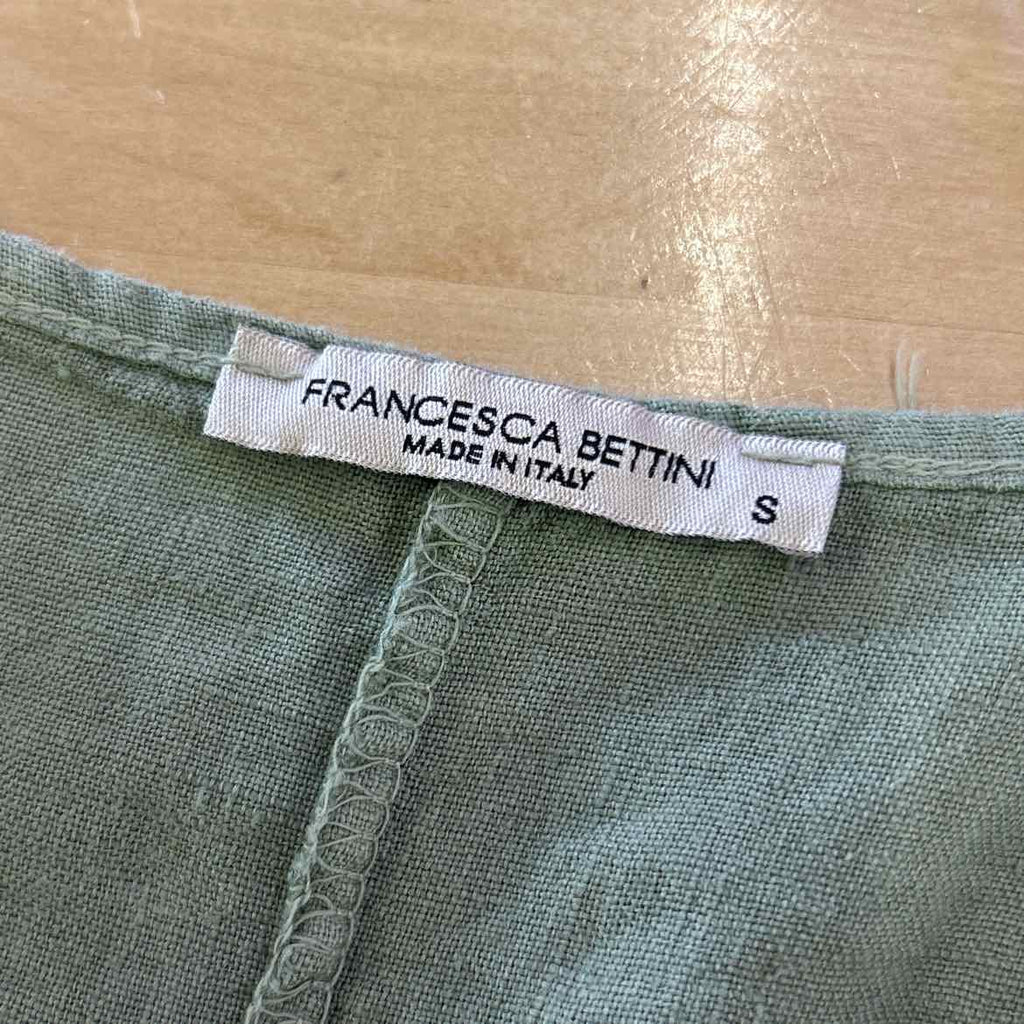 Francesca Bettini Size S Green Linen Preloved Dress