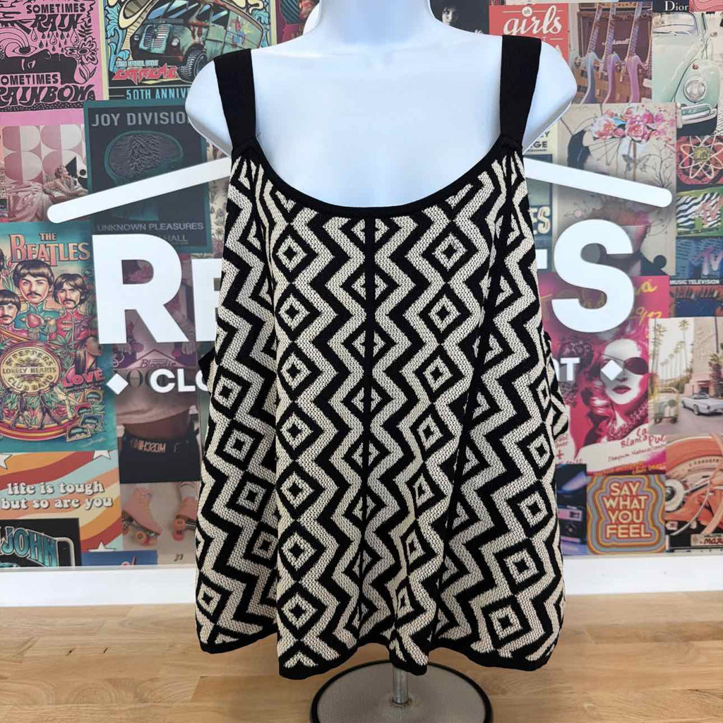 Nina Parker Size 4X Geo-Knit Tank - Geo Print