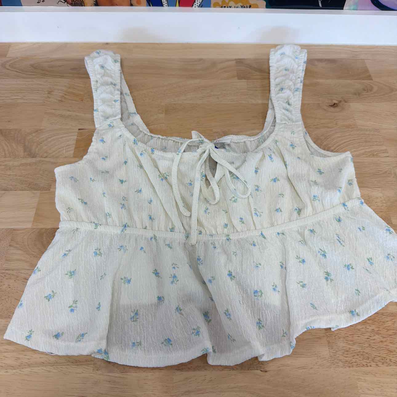 pink rose Size M White Blue New Tank