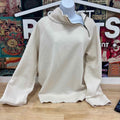 Free People Size XL Cream Preloved Sweatshirt