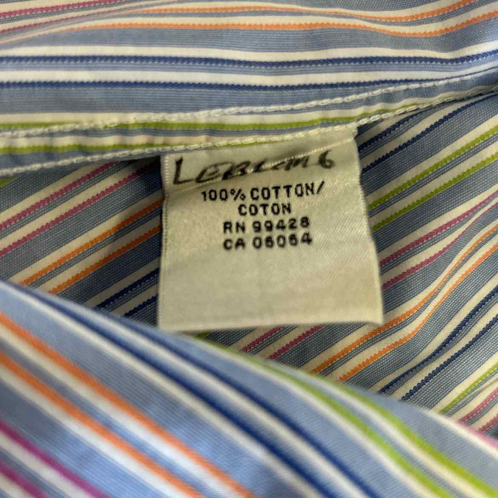 Bugatchi Size M Blue Preloved MENS Button Down Shirt