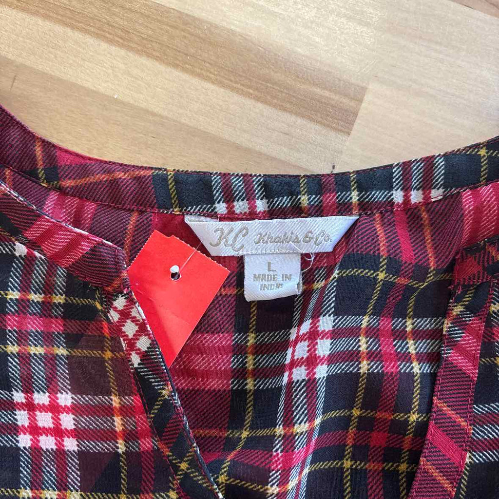 Khakis & co. Size L Red Blouse