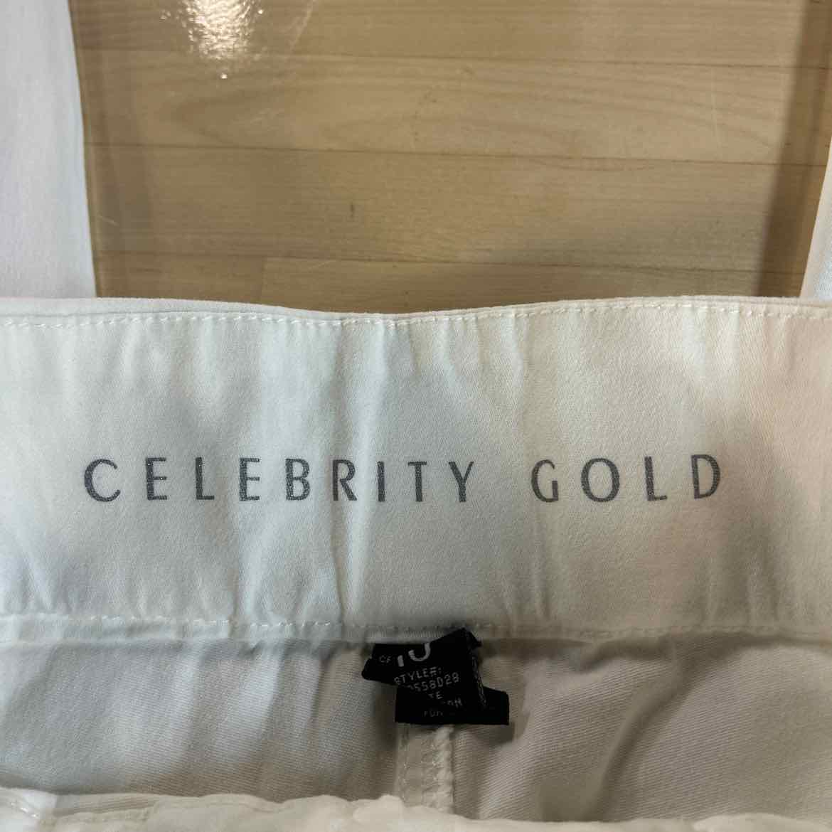 Celebrity Gold Size 10 White Preloved Pants