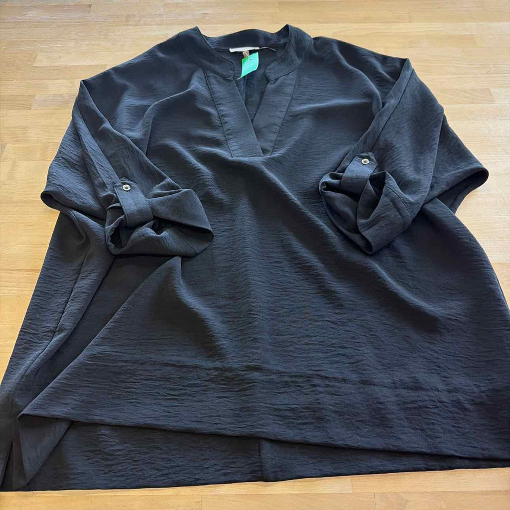 Calvin Klein Size L Black Preloved Blouse LS