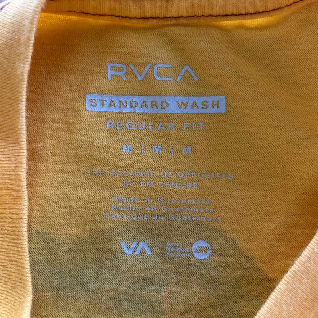 RVCA Size M Yellow Preloved MENS T-shirt