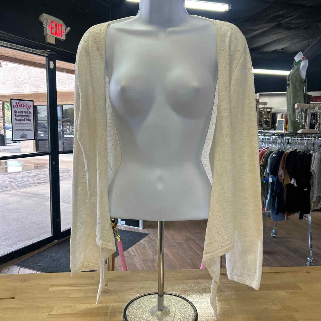 J Jill Size S White Preloved Wrap shirt