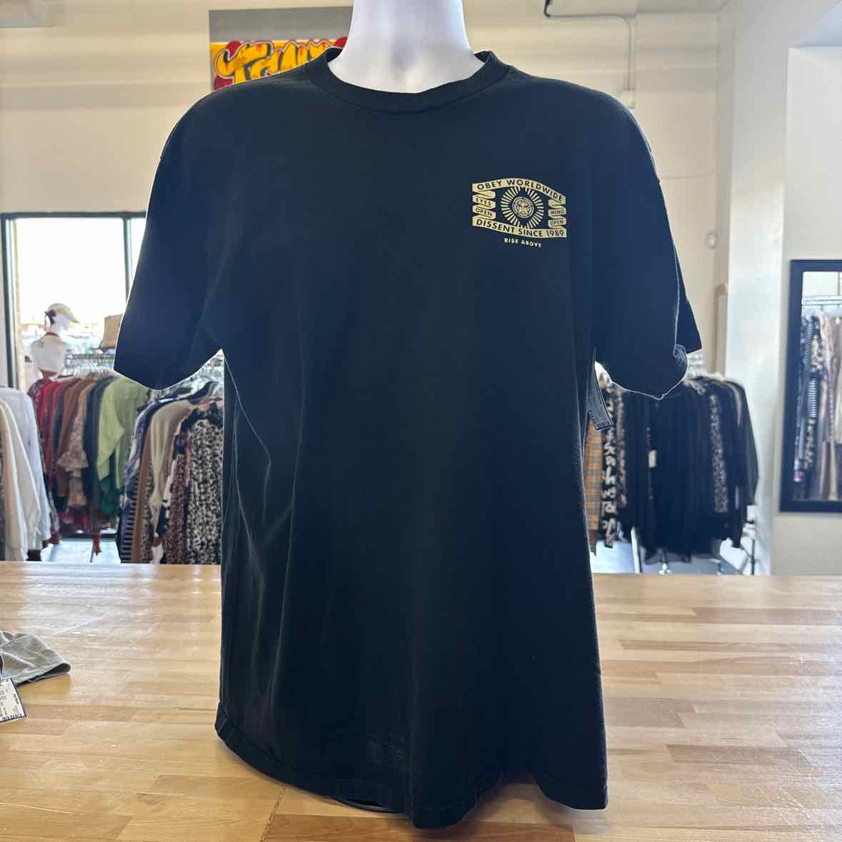 Obey Men's Size L Black MENS T-shirt