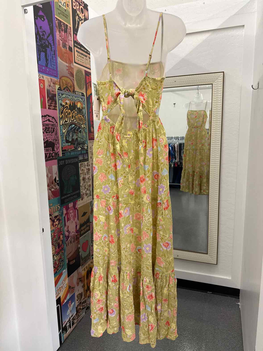 billabong Size XS Green Floral Riviera Romance Sundress NWT