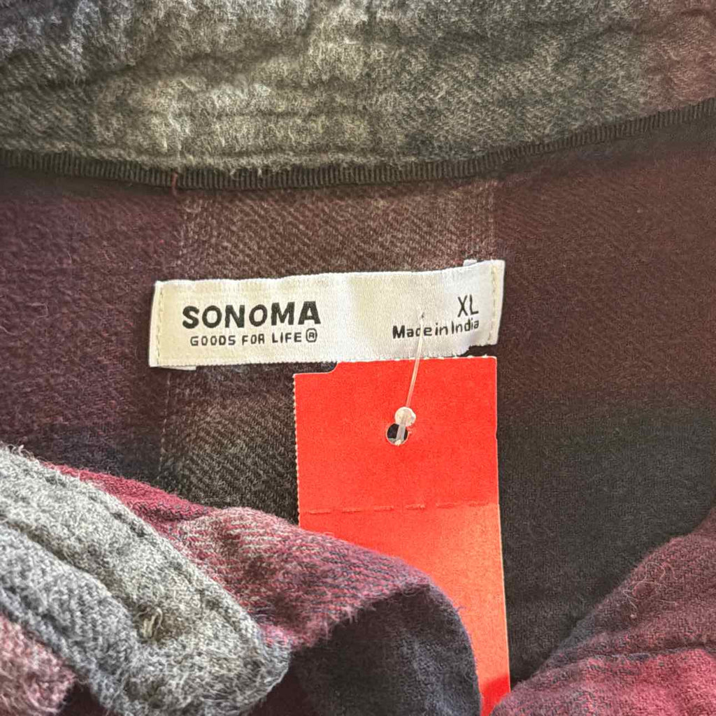 Sonoma Size XL Red MENS Flannel