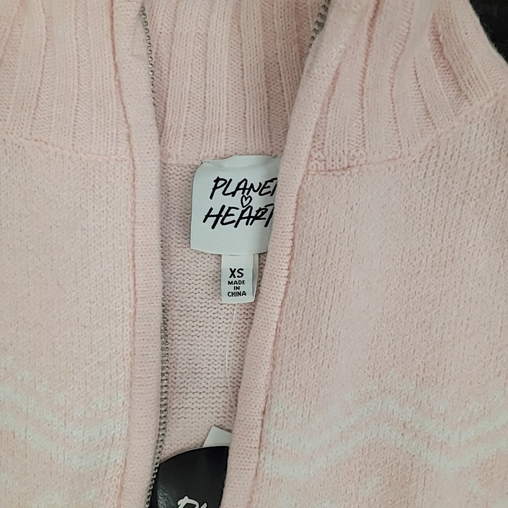 Planet Heart Size XS Pink Sweater