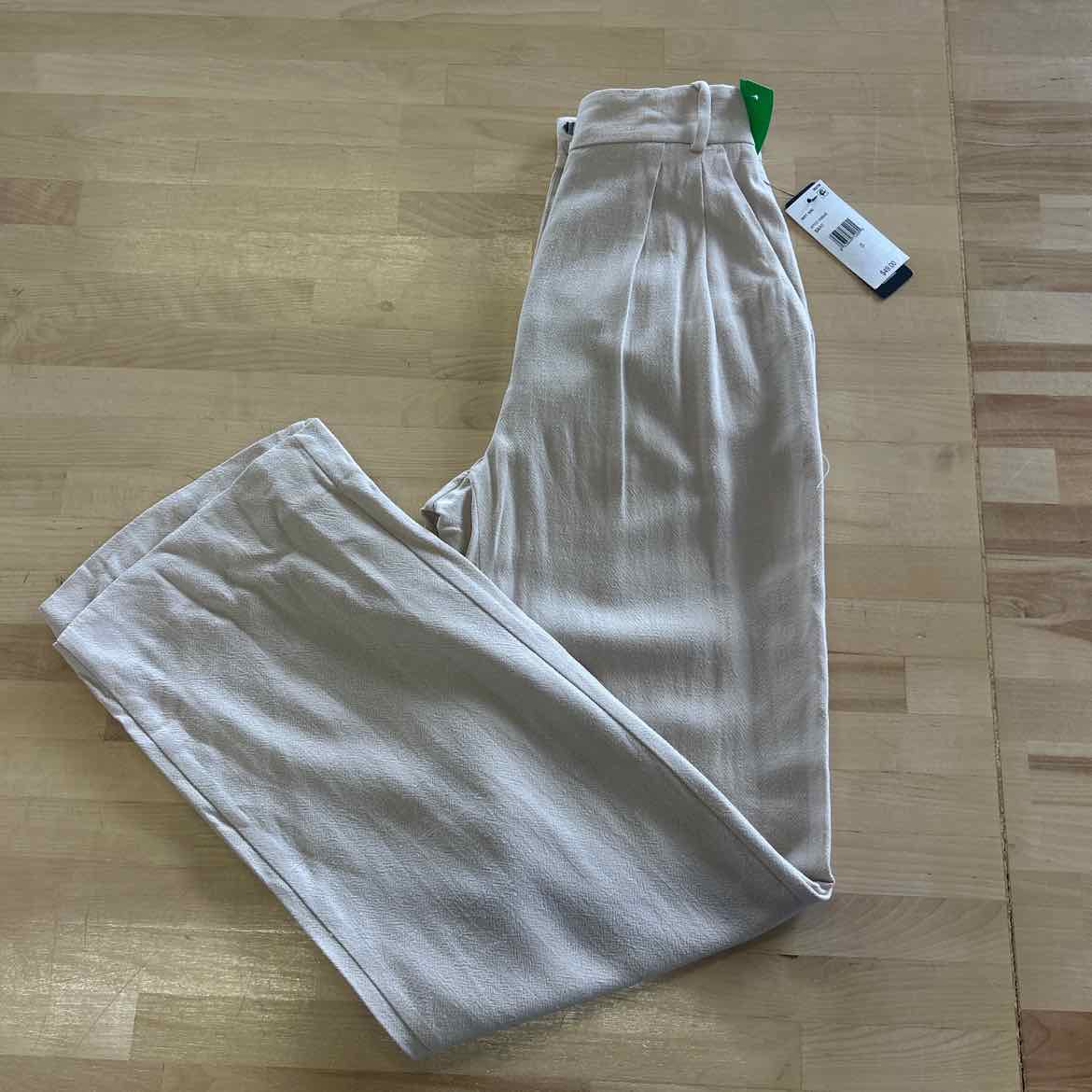 Bcx Juniors' Pleat-Front Mid-Rise Wide-Leg Pants - Sand