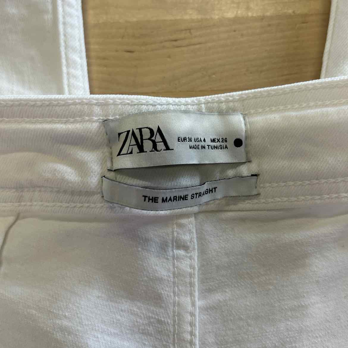 zara Size 4 White Preloved Pants