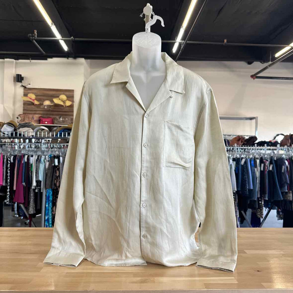 Male INC Men's Size XL olive MENS Button Down Shirt
