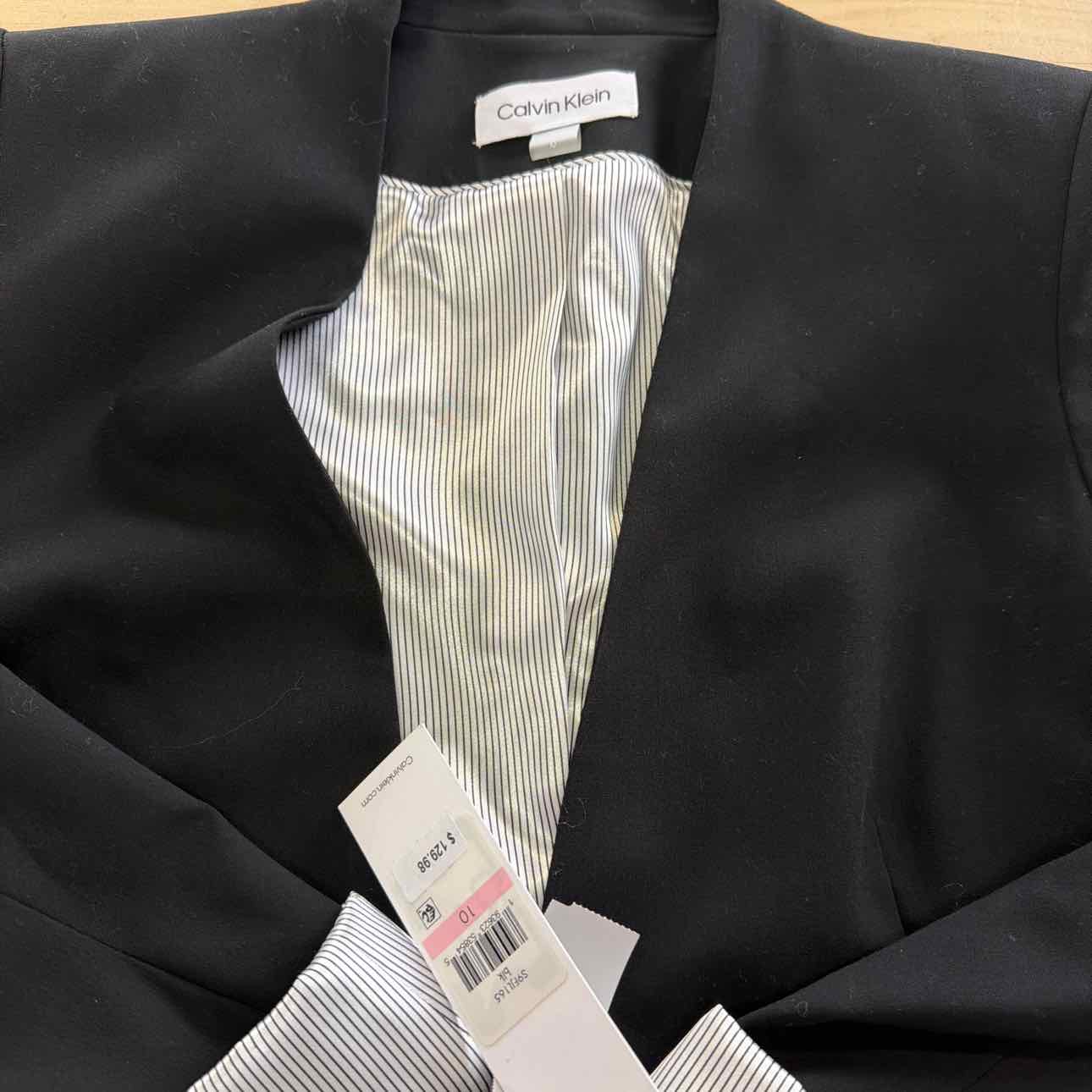 Calvin Klein Women's Roll Sleeve Open Front Blazer