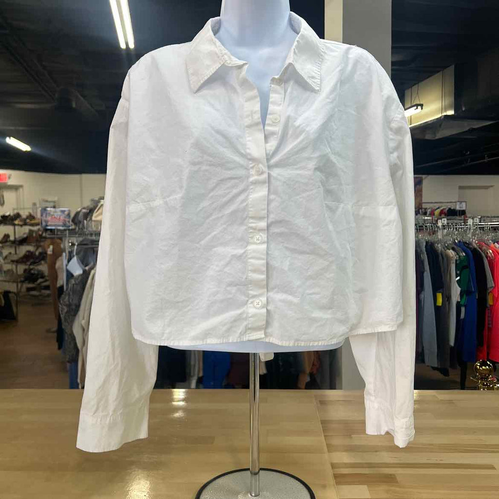 Divided Size X White Preloved Button Down LS