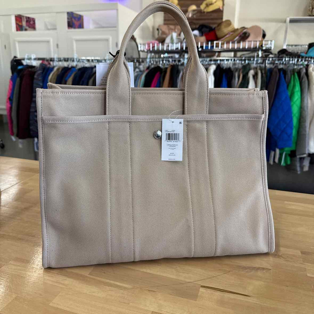 Coach Beige Tote Canvas Handbag