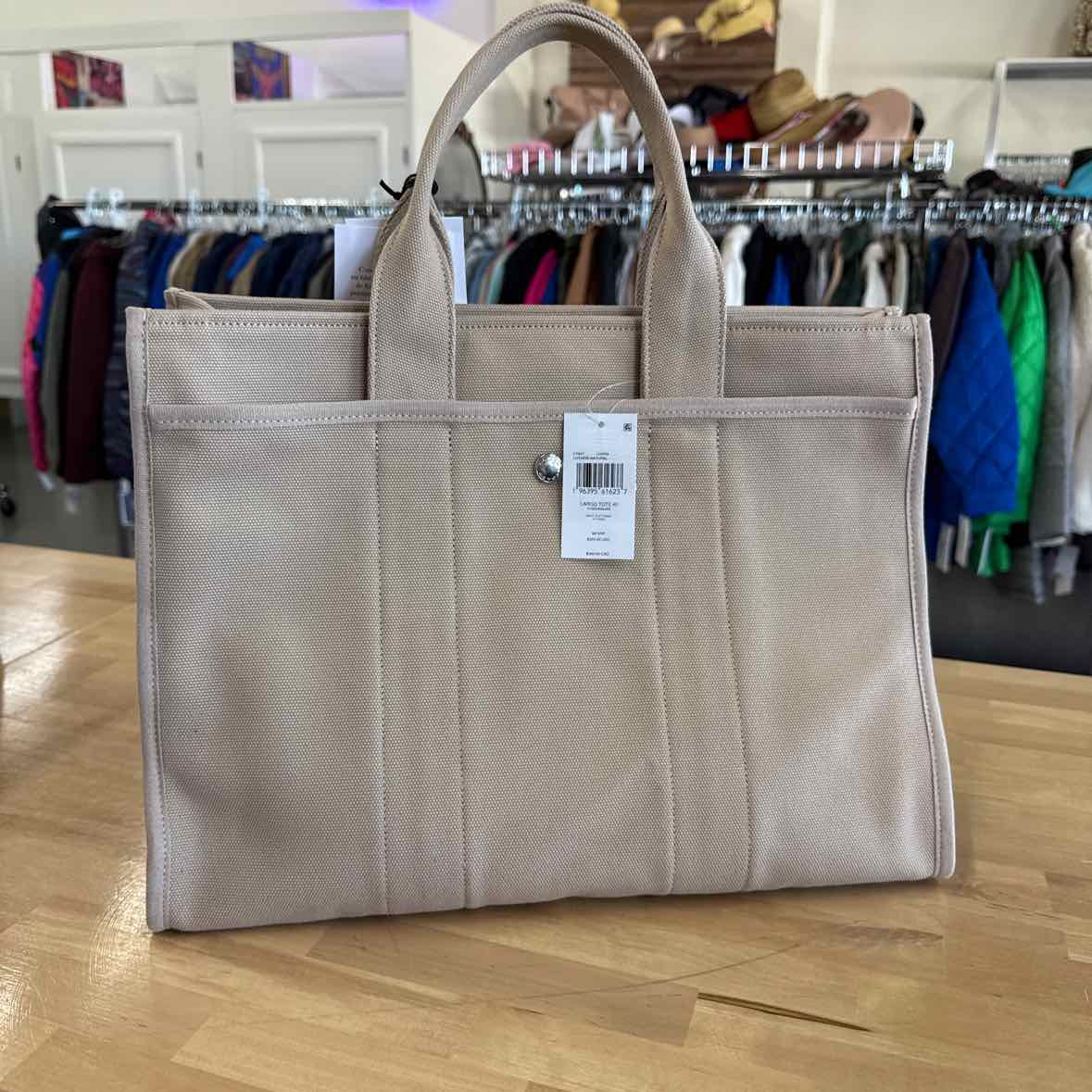 Coach Beige Tote Canvas Handbag