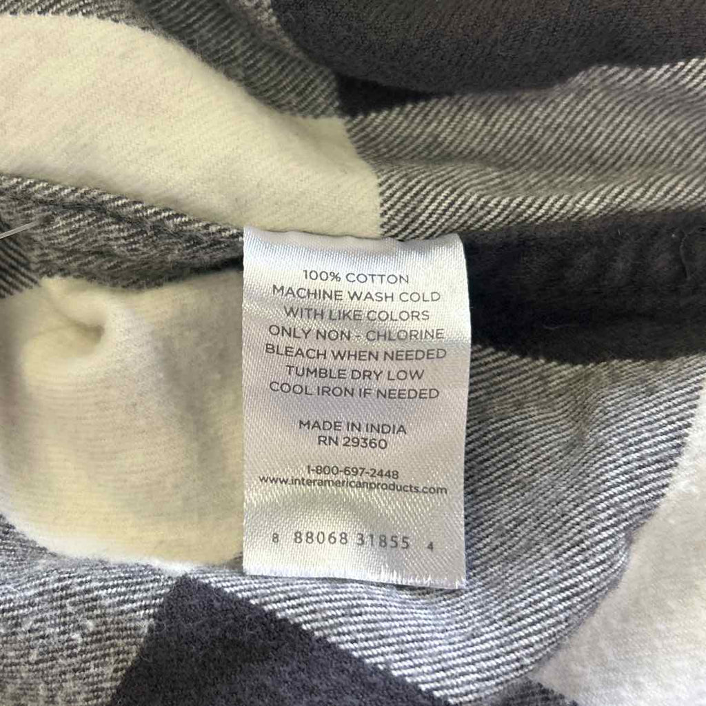 dip Size XL White Gray Preloved MENS Button Down Shirt