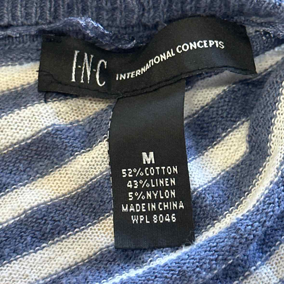 INC Size M Blue/White Cardigan