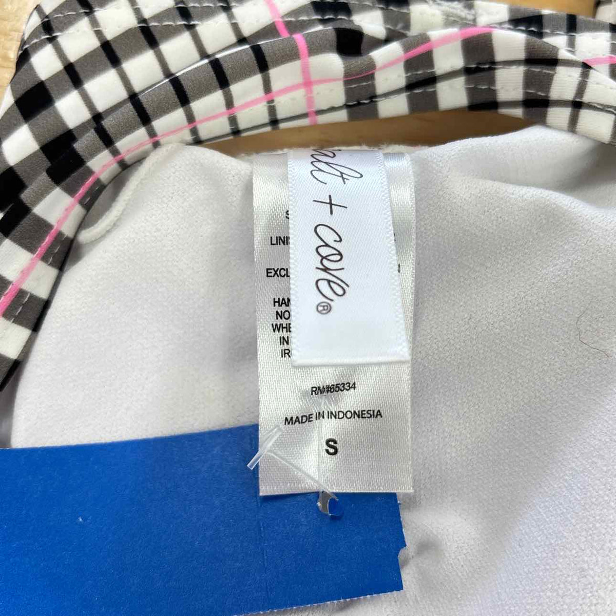 Salt + Cove Size S Plaid Underwire Bikini Top