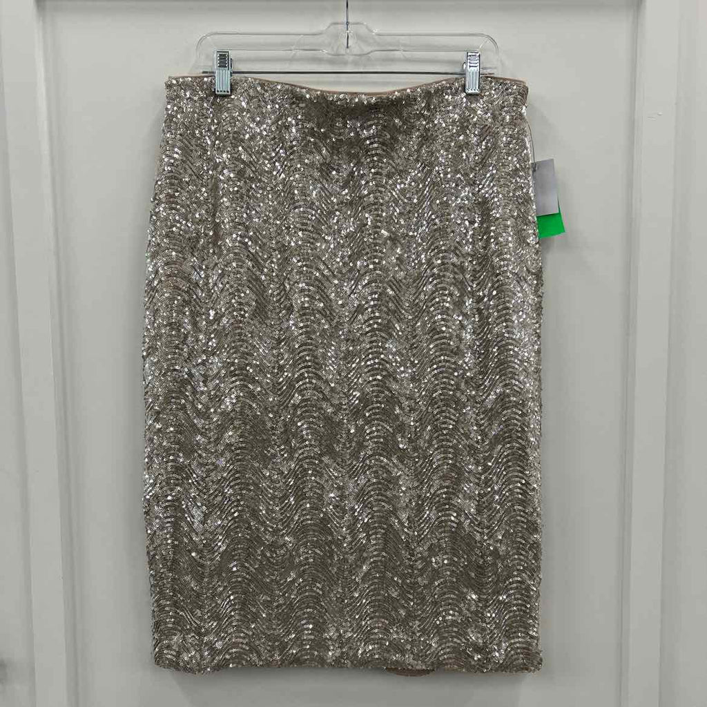 Muse Women's Sequin-Pattern Pencil Skirt - Champagne