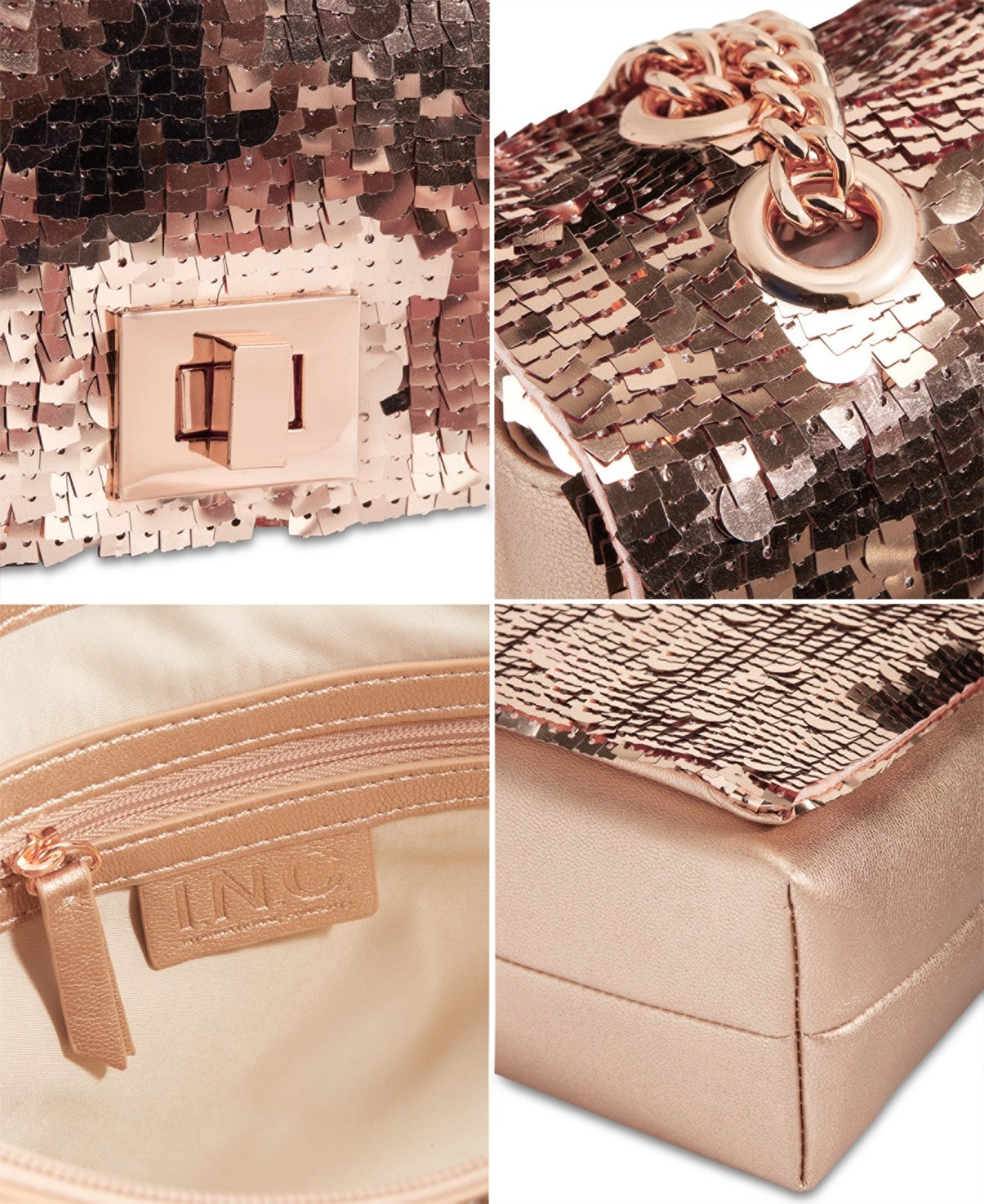 I.n.c. International Concepts Ajae Soft Sequin Top Handle Bag, Created for Macy'