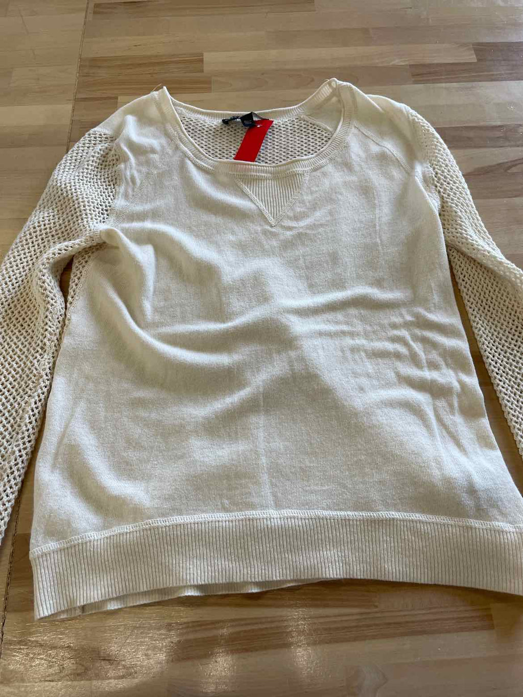Rock & Republic Size S Cream Knit Top
