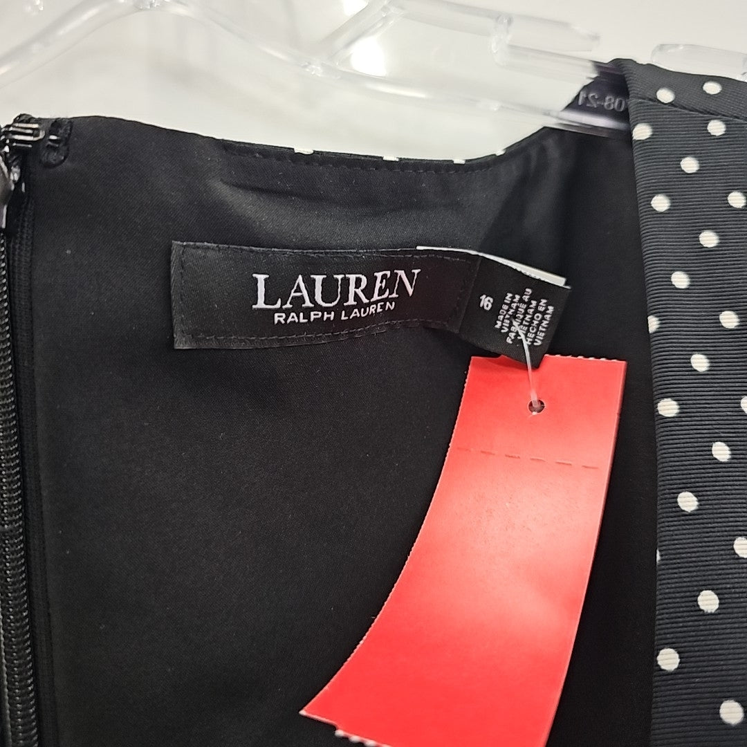Ralph Lauren Size 16 Black/White Preloved Dress