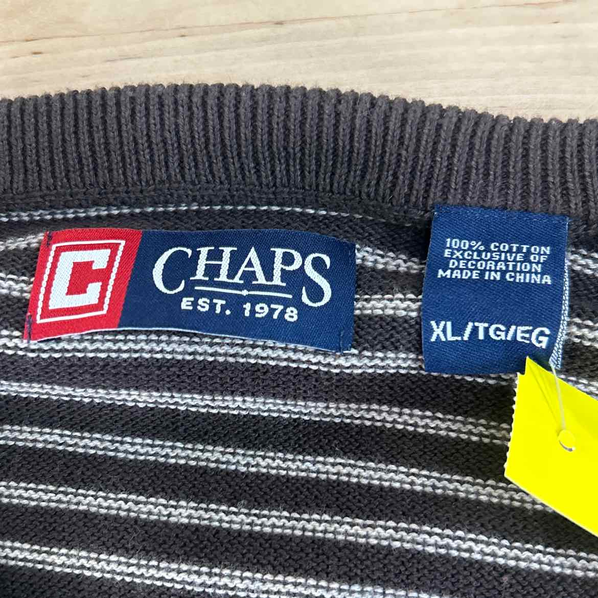 Chaps Size XL Brown Preloved MENS Sweater