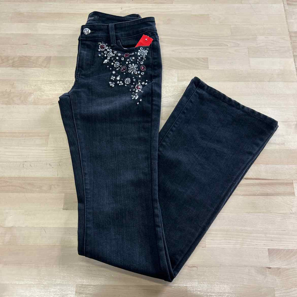 White House Black Market Size 0 Black Denim Preloved Jeans