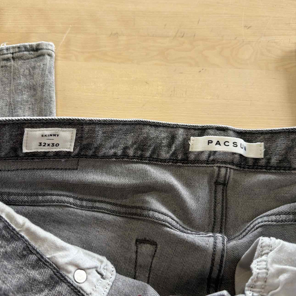 Pacsun Size 32x30  Gray MENS Distressed SkinnyJeans
