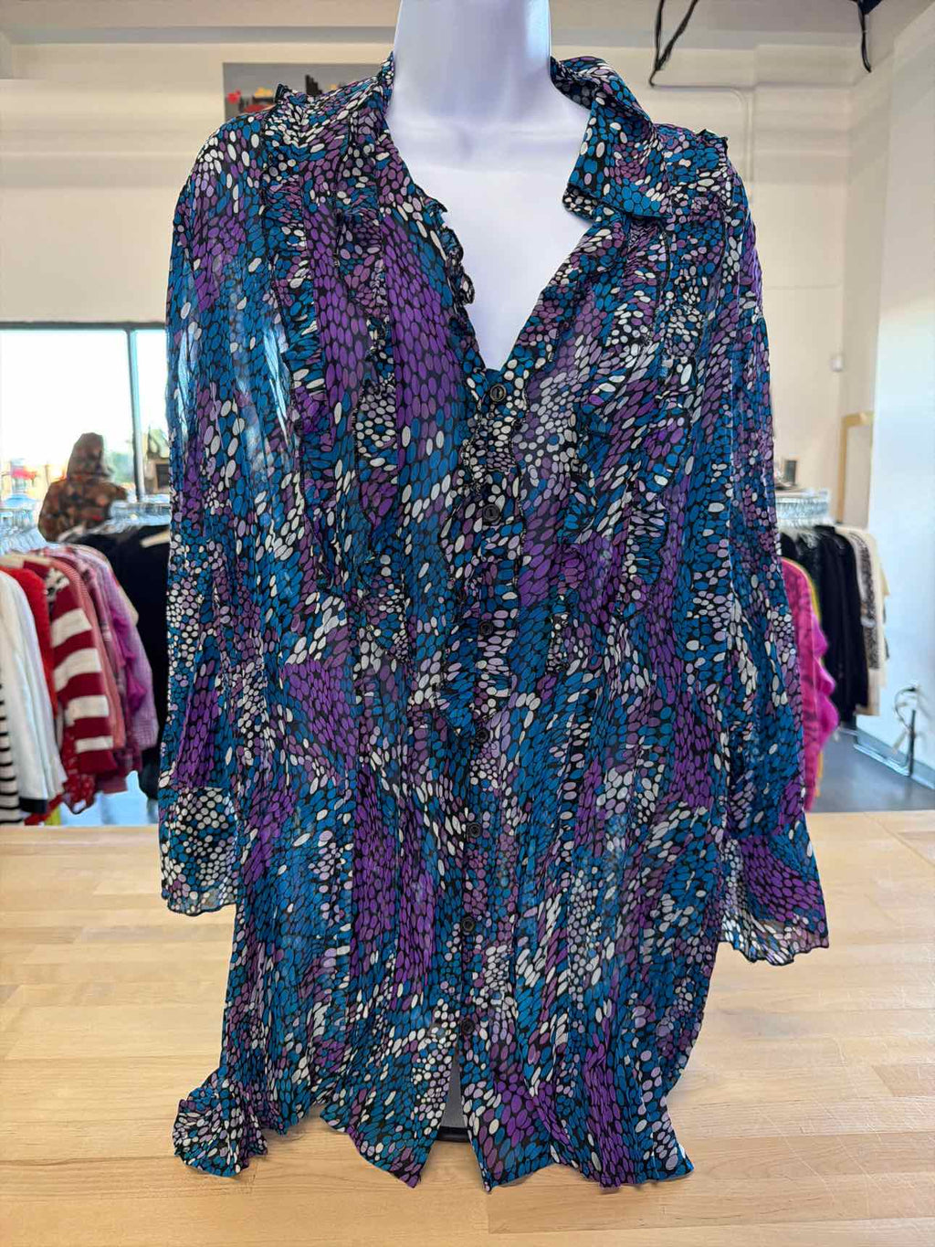 Studio 1940 Size 30/32 blue/purple Blouse