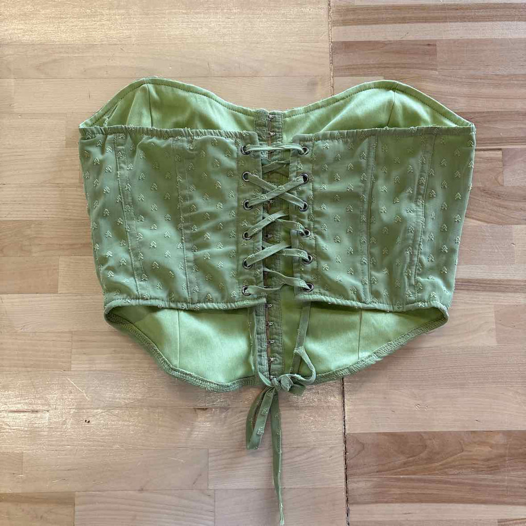 Kendall & Kylie Size S Green Preloved Corset
