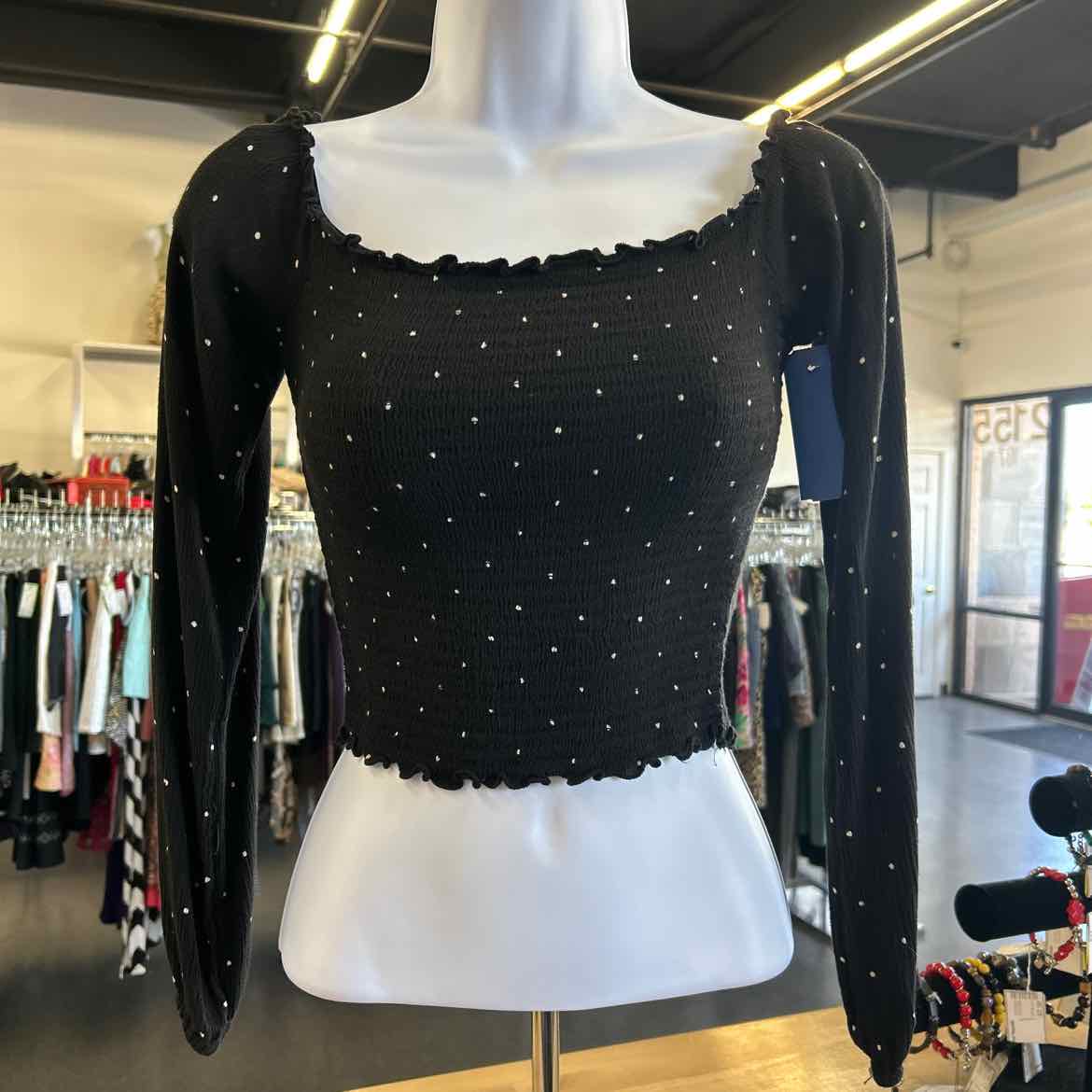 Hollister Size XS Black Blouse