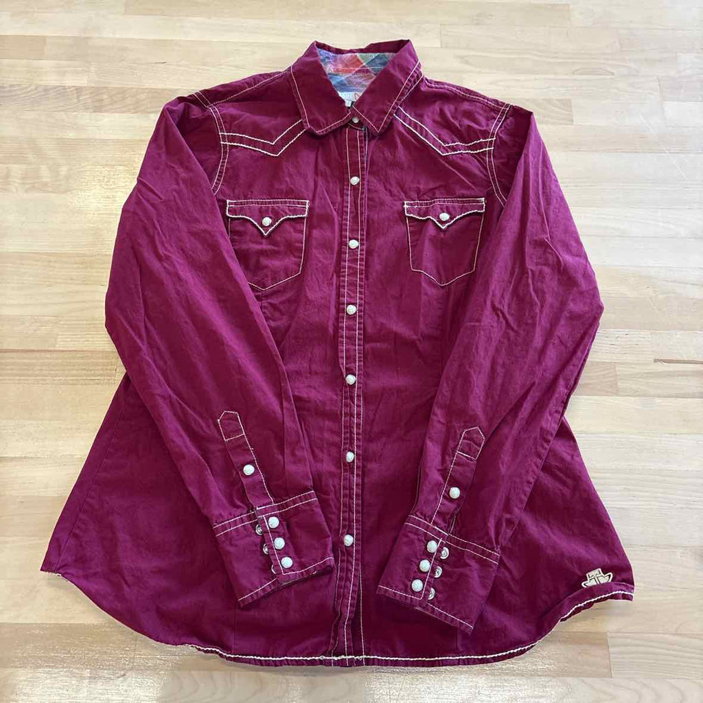 Tin Haul Size M Red Button Down Shirt