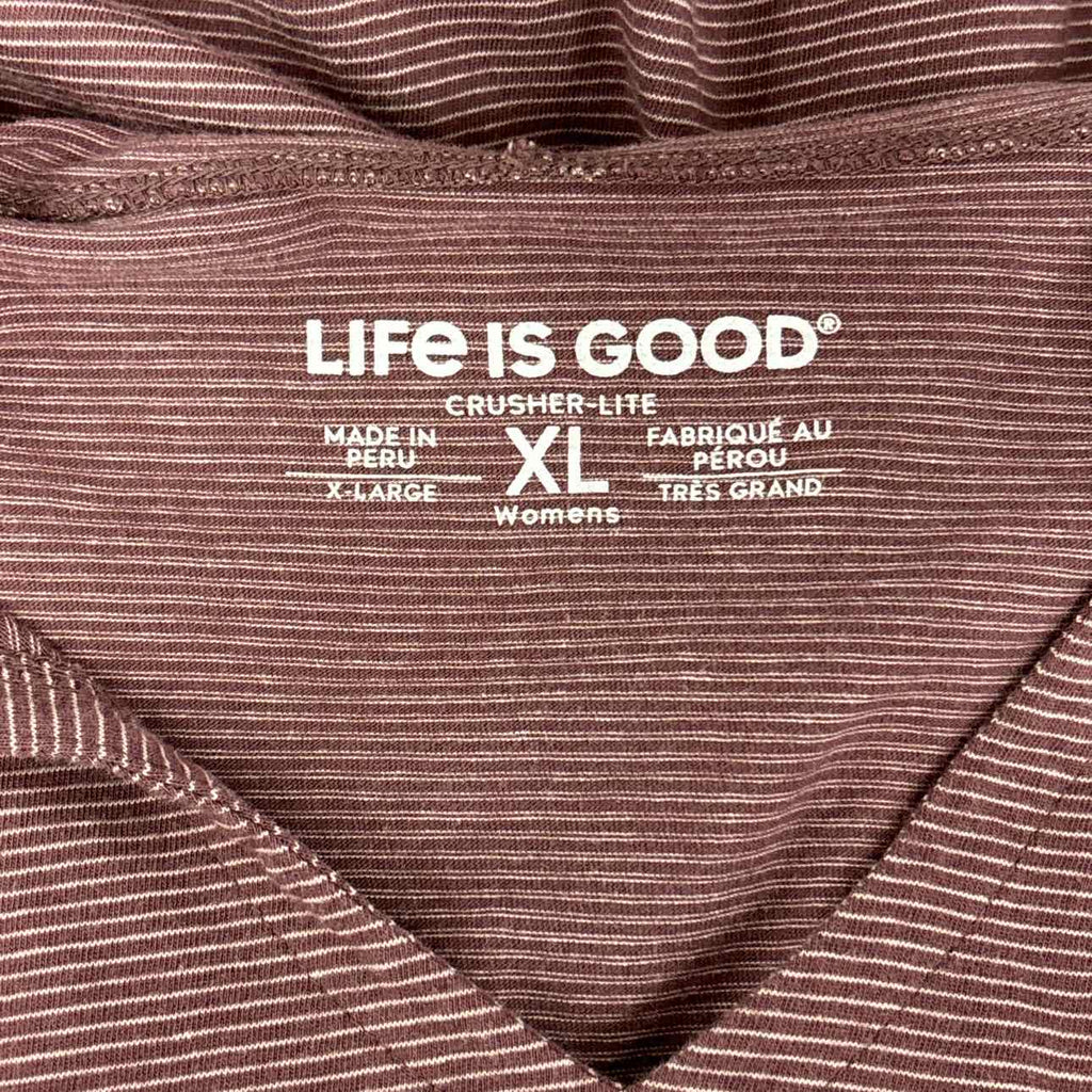 Life is good Size XL White Purple Preloved Hoodie
