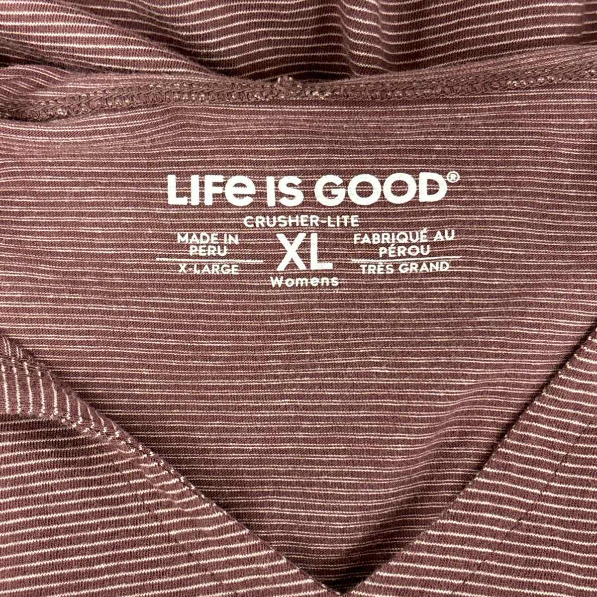 Life is good Size XL White Purple Preloved Hoodie