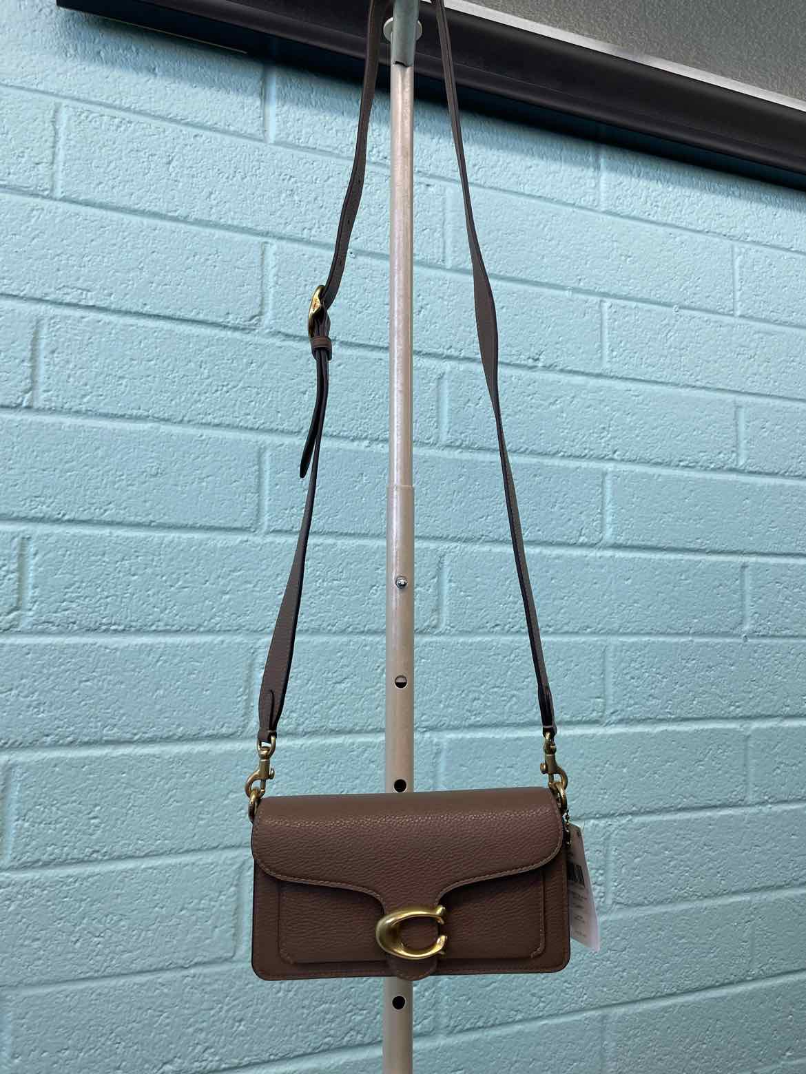 Coach Tabby Shoulder Bag 20 Taupe crossbody Leather Handbag