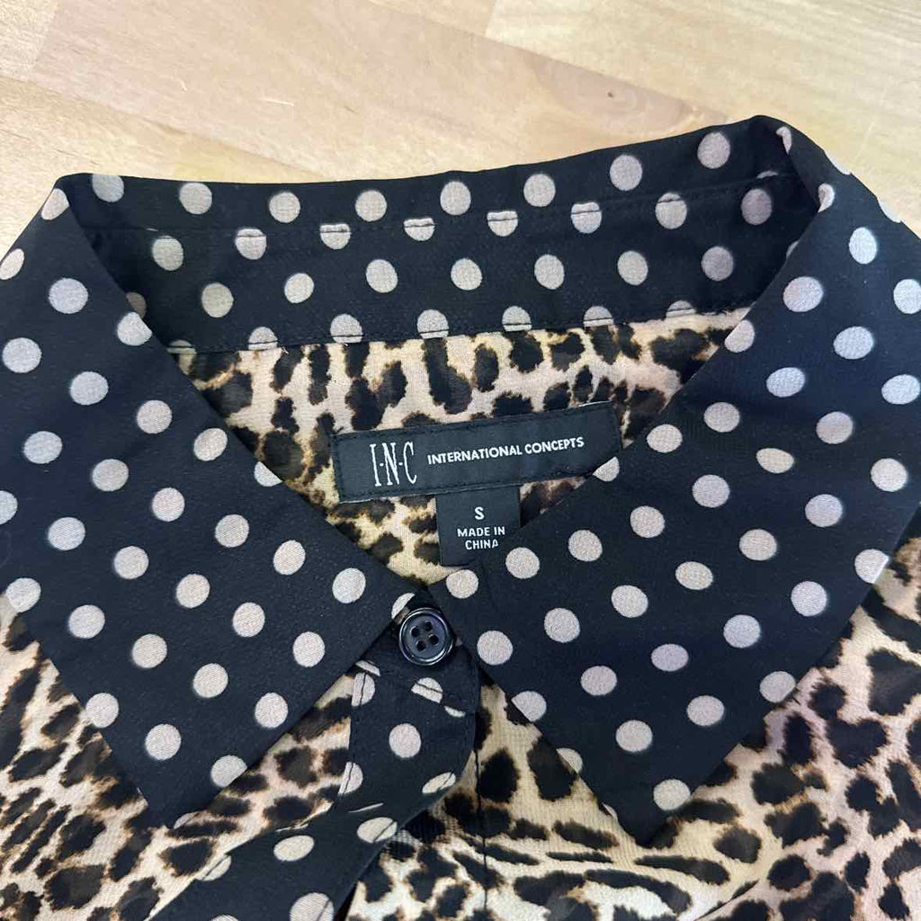 INC Size S Brown Blouse