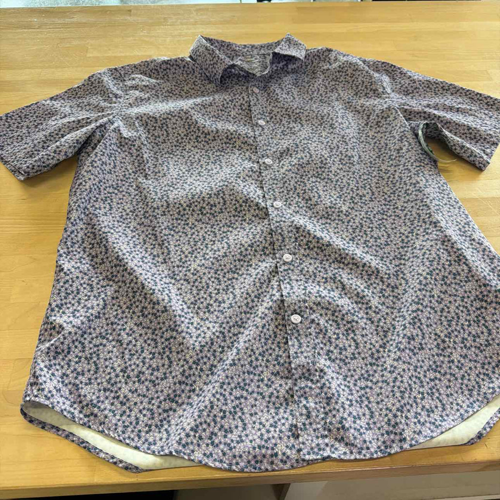Mix&NY Size L Purple Preloved MENS Button Down Shirt