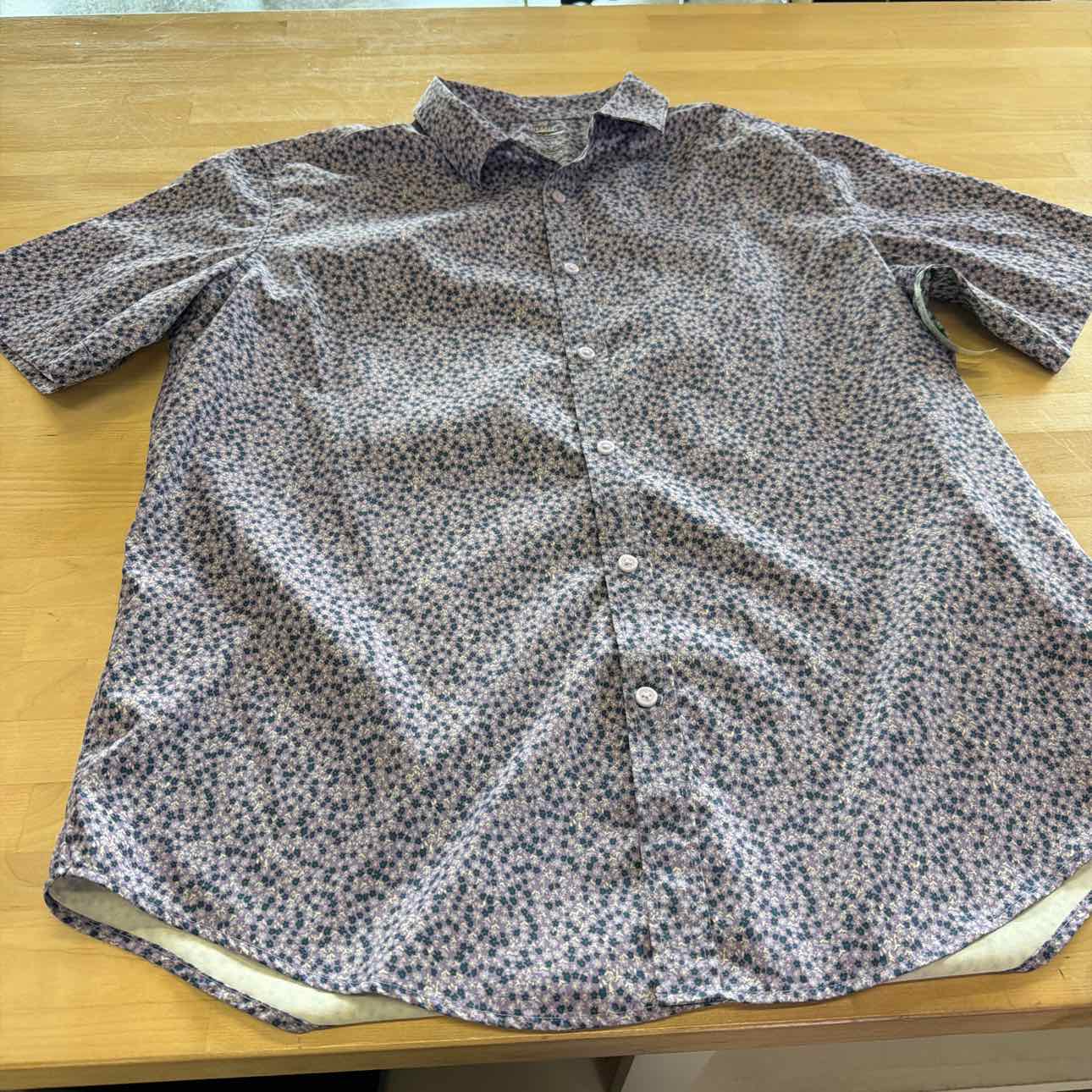 Mix&NY Size L Purple Preloved MENS Button Down Shirt