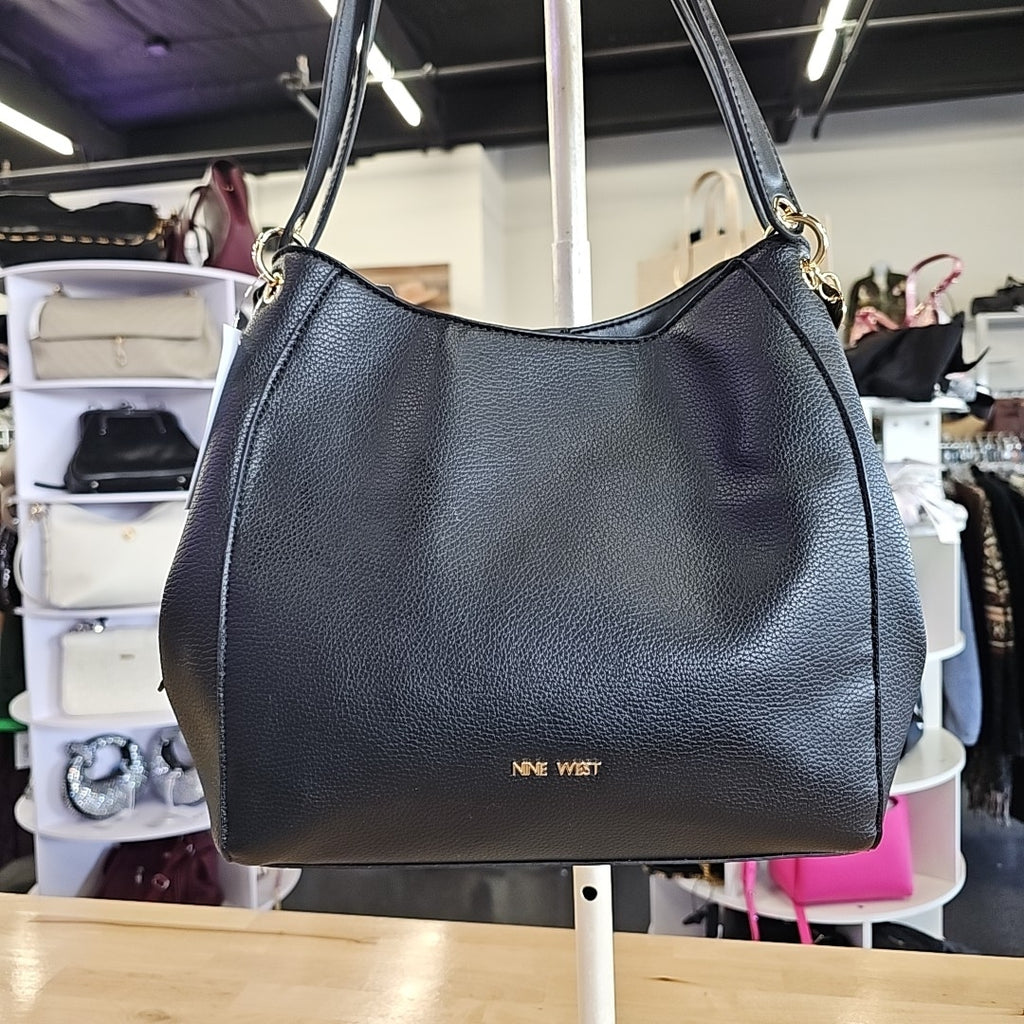 Nine West Meara Large Carryall Bag - Dark Black